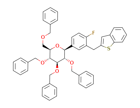 (1S)-1,5-anhydro-1-[3-(1-benzothiophen-2-ylmethyl)-4-fluorophenyl]-2,3,4,6-tetra-O-benzyl-D-glucitol