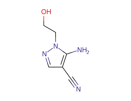 Molecular Structure of 5346-53-2 (5-AMINO-4-CYANO-1-(2-HYDROXYETHYL)PYRAZOLE)