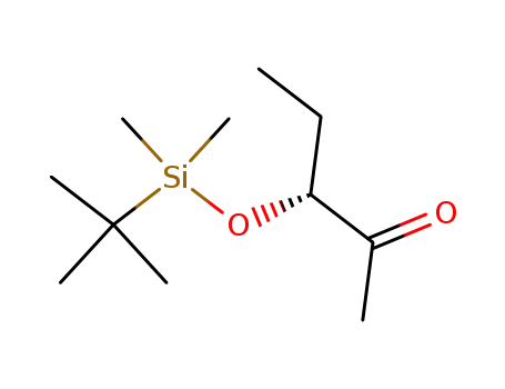 Molecular Structure of 220018-22-4 ((R)-3-((tert-butyldimethylsilyl)oxy)pentan-2-one)