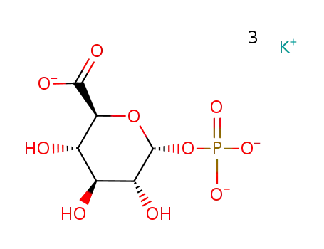 Molecular Structure of 71662-14-1 (alpha-d-Glucopyranuronic acid, 1-(dihydrogen phosphate), potassium salt)