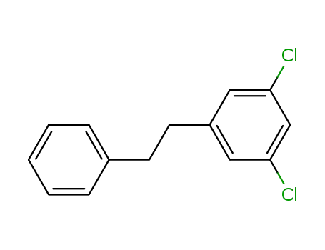 Molecular Structure of 82106-07-8 (1,3-Dichloro-5-phenethyl-benzene)