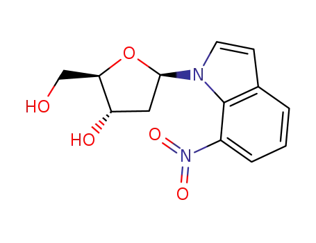 Molecular Structure of 201605-71-2 (1-(2'-Deoxy-β-D-erythro-pentafuranosyl)-7-nitroindole)