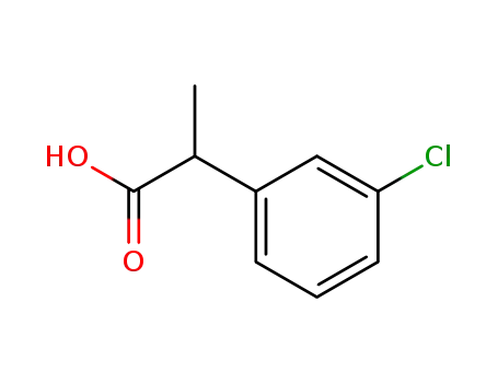 Molecular Structure of 14161-84-3 (2-(3-CHLOROPHENYL)PROPIONIC ACID)