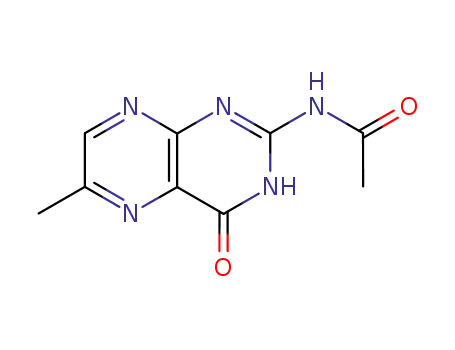 Molecular Structure of 19962-30-2 (N-(6-methyl-4-oxo-1,4-dihydropteridin-2-yl)acetamide)