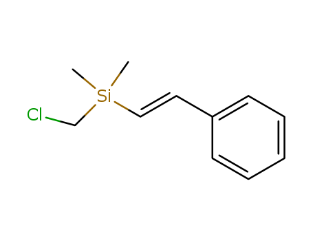 Molecular Structure of 104891-66-9 (Silane, (chloromethyl)dimethyl(2-phenylethenyl)-, (E)-)