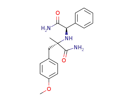 Molecular Structure of 1299492-08-2 (2-[(R)-(carbamoylphenylmethyl)-amino]-3-(4-methoxyphenyl)-2-(S)-methylpropionamide)