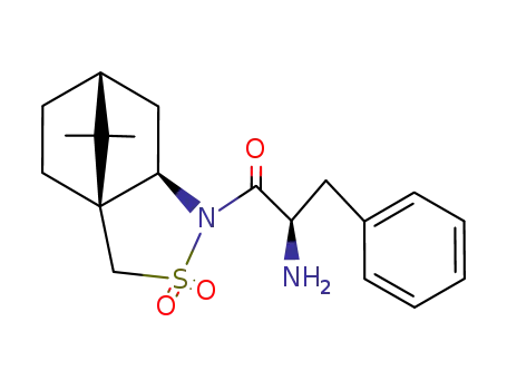 Molecular Structure of 129568-84-9 ((2R,2'R)-N-(2'-amino-3'-phenylpropanoyl)bornane-10,2-sultam)