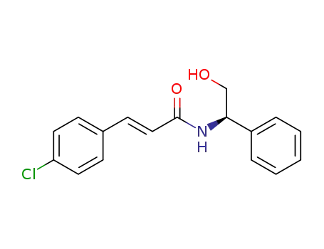 Molecular Structure of 185761-28-8 ((E)-3-(4-Chloro-phenyl)-N-((R)-2-hydroxy-1-phenyl-ethyl)-acrylamide)