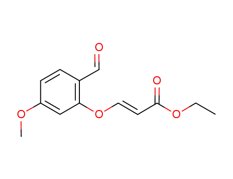 Molecular Structure of 954374-77-7 (ethyl (E)-3-(2-formyl-5-methoxyphenoxy)acrylate)