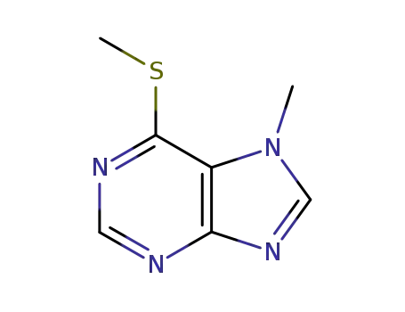 Molecular Structure of 1008-01-1 (7-Methyl-6-methylthio-7H-purine)