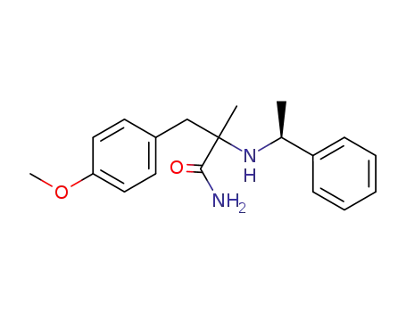 Molecular Structure of 1299492-11-7 (3-(4-methoxyphenyl)-2-methyl-2-((S)-1-phenyl-ethylamino)-propionamide)