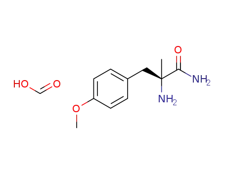 Molecular Structure of 1299492-20-8 ((2S)-2-amino-3-(4-methoxyphenyl)-2-methylpropionamide formic acid salt)