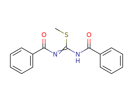 Molecular Structure of 19921-98-3 (Carbamimidothioic acid, N,N'-dibenzoyl-, methyl ester)