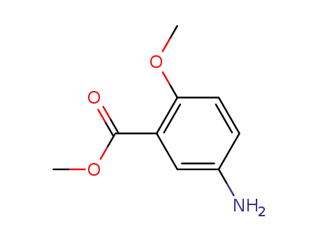 Molecular Structure of 22802-67-1 (methyl 5-amino-o-anisate)