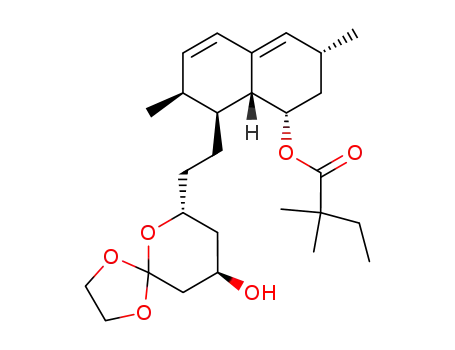 (1S,3R,7S,8S,8aR)-8-{2-[(2R,4R)-6,6-(ethylenedioxy)-3,4,5,6,-tetrahydro-4-hydroxy-2H-pyran-2-yl]ethyl}-1,2,3,7,8,8a-hexahydro-3,7-dimethylnaphthalen-1-yl 2,2-dimethylbutanoate