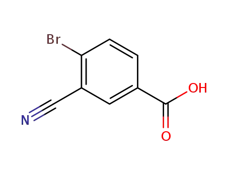 Molecular Structure of 887757-25-7 (BENZOIC ACID, 4-BROMO-3-CYANO-)