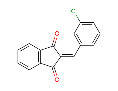 Molecular Structure of 15875-55-5 (1H-Indene-1,3(2H)-dione, 2-[(3-chlorophenyl)methylene]-)