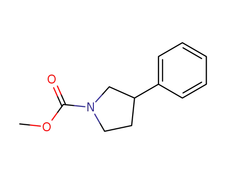 Molecular Structure of 178483-03-9 (3-Phenyl-pyrrolidine-1-carboxylic acid methyl ester)