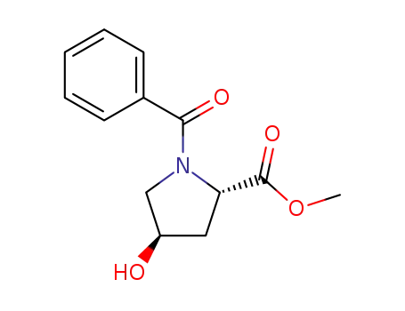 Molecular Structure of 31560-20-0 (METHYL N-BENZOYL-4-HYDROXYPROLINATE)