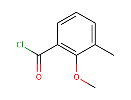 Molecular Structure of 22256-43-5 (Benzoyl chloride, 2-methoxy-3-methyl- (9CI))