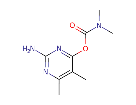 Molecular Structure of 30614-21-2 (2-amino-5,6-dimethylpyrimidin-4-yl dimethylcarbamate)