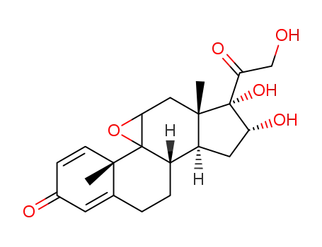 Molecular Structure of 215095-77-5 ((9,16b)-9,11-Epoxy-16,17,21-trihydroxypregna-1,4-diene-3,20-dione)