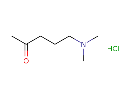 Molecular Structure of 79098-38-7 (N,N-dimethyl-4-oxopentanamine hydrochloride)