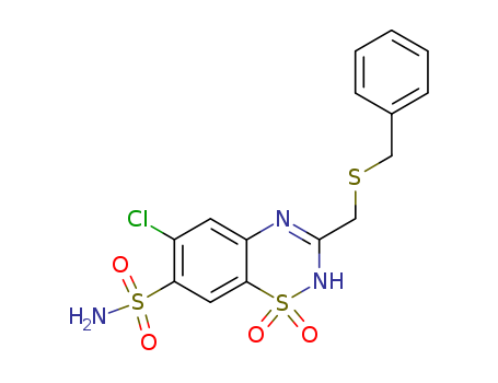 2H-1,2,4-Benzothiadiazine-7-sulfonamide,6-chloro-3-[[(phenylmethyl)thio]methyl]-, 1,1-dioxide