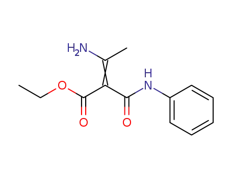 Molecular Structure of 55788-91-5 (2-Butenoic acid, 3-amino-2-[(phenylamino)carbonyl]-, ethyl ester)