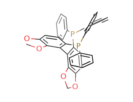 Molecular Structure of 244261-66-3 ((R)-(+)-5,5'-Bis(diphenylphosphino)-4,4'-bi-1,3-benzodioxole,min.98%(R)-SEGPHOS)