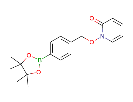 Molecular Structure of 1254765-78-0 (1-((4-(4,4,5,5-tetramethyl-1,3,2-dioxaborolan-2-yl)benzyl)oxy)pyridin-2(1H)-one)