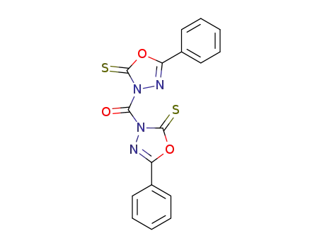 Molecular Structure of 122350-19-0 (3,3'-carbonylbis<5-phenyl-1,3,4-oxadiazole-2(3H)-thione>)
