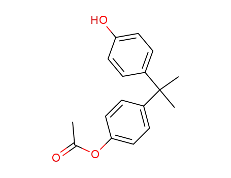 Molecular Structure of 6073-09-2 (Phenol, 4-[1-[4-(acetyloxy)phenyl]-1-methylethyl]-)