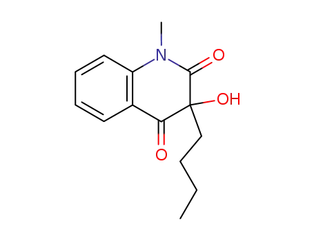 Molecular Structure of 186766-14-3 ((3R)-3-butyl-3-hydroxy-1-methylquinoline-2,4(1H,3H)-dione)
