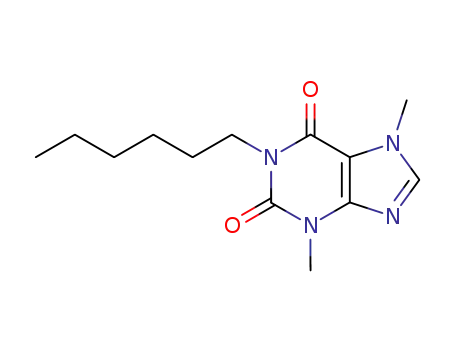 Molecular Structure of 1028-33-7 (1-N-HEXYLTHEOBROMINE)