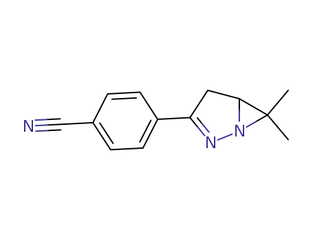 Molecular Structure of 100189-14-8 (3-(p-cyanophenyl)-6,6-dimethyl-1,2-diazabicyclo<3.1.0>hex-2-ene)