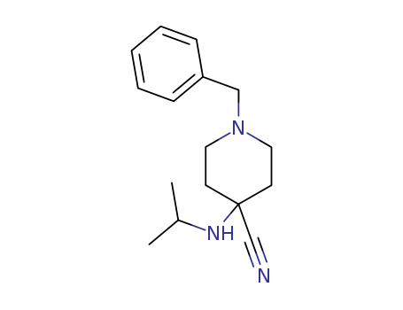 4-Piperidinecarbonitrile,4-[(1-methylethyl)amino]-1-(phenylmethyl)-