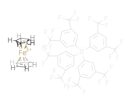 Molecular Structure of 156301-37-0 (ferrocenium tetrakis[3,5-bis(trifluoromethyl)phenyl]borate)