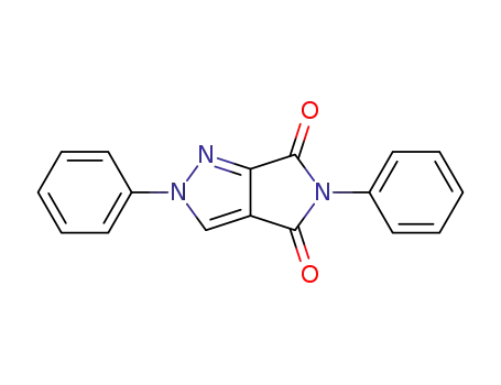 Molecular Structure of 106958-76-3 (2,5-diphenyl pyrrolo<3,4-c>pyrazole-(2H,5H)-4,6-dione)