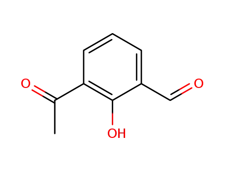 Molecular Structure of 55108-29-7 (Benzaldehyde, 3-acetyl-2-hydroxy-)