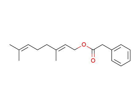 Molecular Structure of 10522-32-4 ((Z)-3,7-dimethylocta-2,6-dienyl phenylacetate)