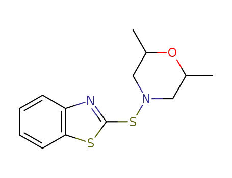 Molecular Structure of 102-78-3 (4-(benzothiazol-2-ylthio)-2,6-dimethylmorpholine)