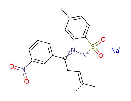 Molecular Structure of 100189-11-5 (sodium salt of 1-(m-nitrophenyl)-4-methyl-3-penten-1-one N-tosylhydrazone)