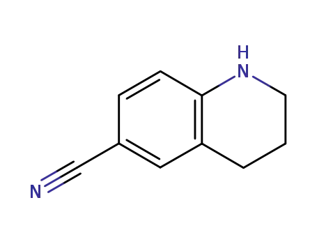 Molecular Structure of 50741-36-1 (1,2,3,4-Tetrahydroquinoline-6-carbonitrile)