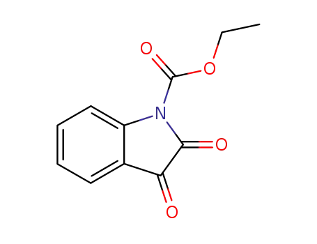 Molecular Structure of 27008-84-0 (1H-Indole-1-carboxylic acid, 2,3-dihydro-2,3-dioxo-, ethyl ester)
