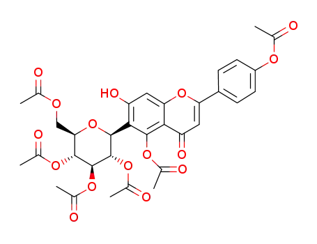 5,7,4'-trihydroxy-6-C-(β-D-glucopyranosyl)flavone peracetate