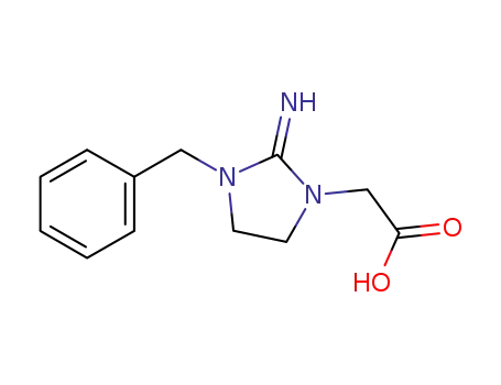 Molecular Structure of 63784-10-1 (1-carboxymethyl-3-benzyl-2-iminoimidazolidine)