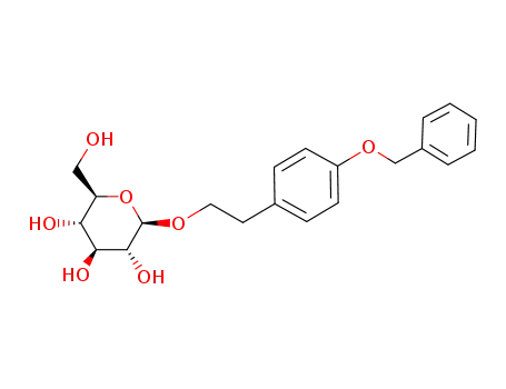 Molecular Structure of 183209-56-5 (2-(4-benzyloxyphenyl)ethyl β-D-glucopyranoside)