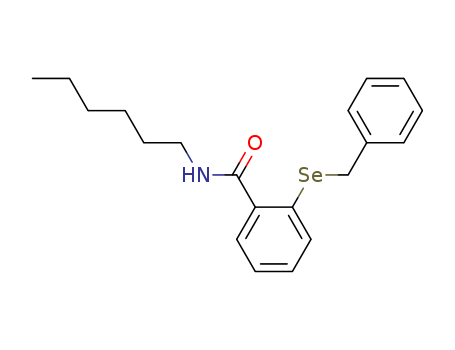Molecular Structure of 167275-18-5 (Benzamide, N-hexyl-2-[(phenylmethyl)seleno]-)