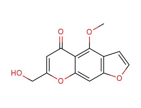 Molecular Structure of 478-79-5 (7-(Hydroxymethyl)-4-methoxy-5H-furo[3,2-g][1]benzopyran-5-one)